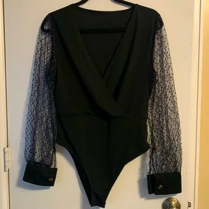 Shein black bodysuit.  New never worn.  Size large